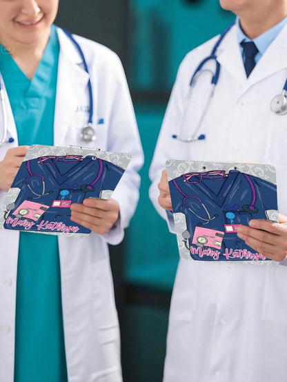 22.3*30.5CM Personalized Nurse Scrubs Clipboard,4 Styles,Custom Nurse Gift, Nurse Appreciation Gift,Medical Assistant File Board