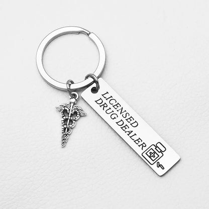 New Pharmacist Gift Funny Keychain Pharmacy Student Gift Pharmacy School Graduation Gift Simple Creative Street Niche Keyring