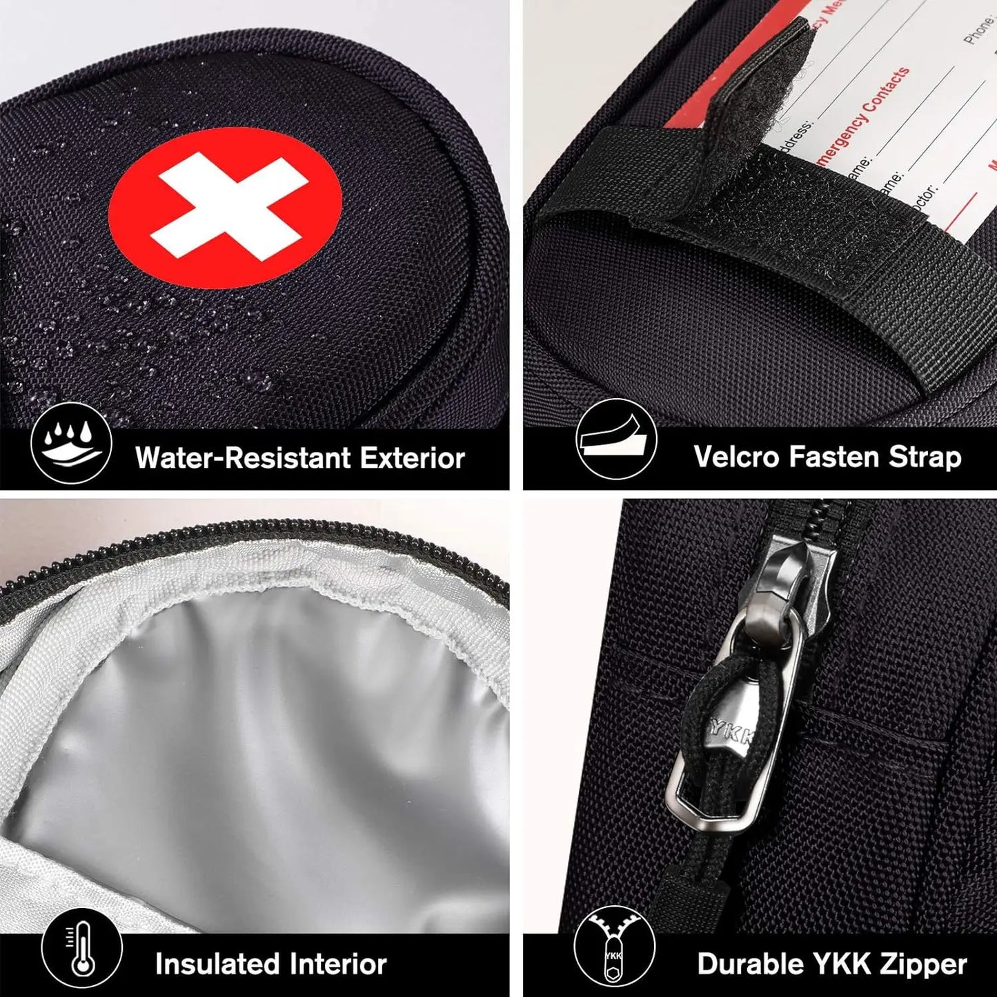 Outdoor EpiPen Medical Carrying Case Travel Medication Organizer Bag Emergency Medical Pouch Hold 2 EpiPens Medical Supply