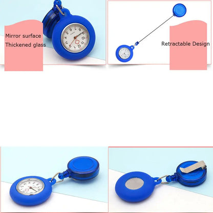 Gift Doctor/Nurse Clip-on Quartz Clock Pocket Watch Doctor  Hanging Fob Watch Retractable Nurse Watch