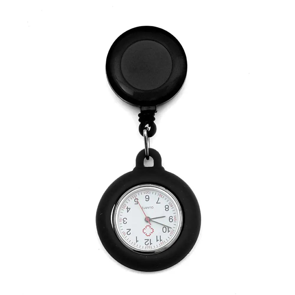 Gift Doctor/Nurse Clip-on Quartz Clock Pocket Watch Doctor  Hanging Fob Watch Retractable Nurse Watch