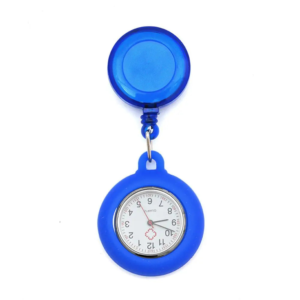 Gift Doctor/Nurse Clip-on Quartz Clock Pocket Watch Doctor  Hanging Fob Watch Retractable Nurse Watch