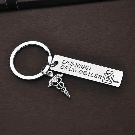 New Pharmacist Gift Funny Keychain Pharmacy Student Gift Pharmacy School Graduation Gift Simple Creative Street Niche Keyring