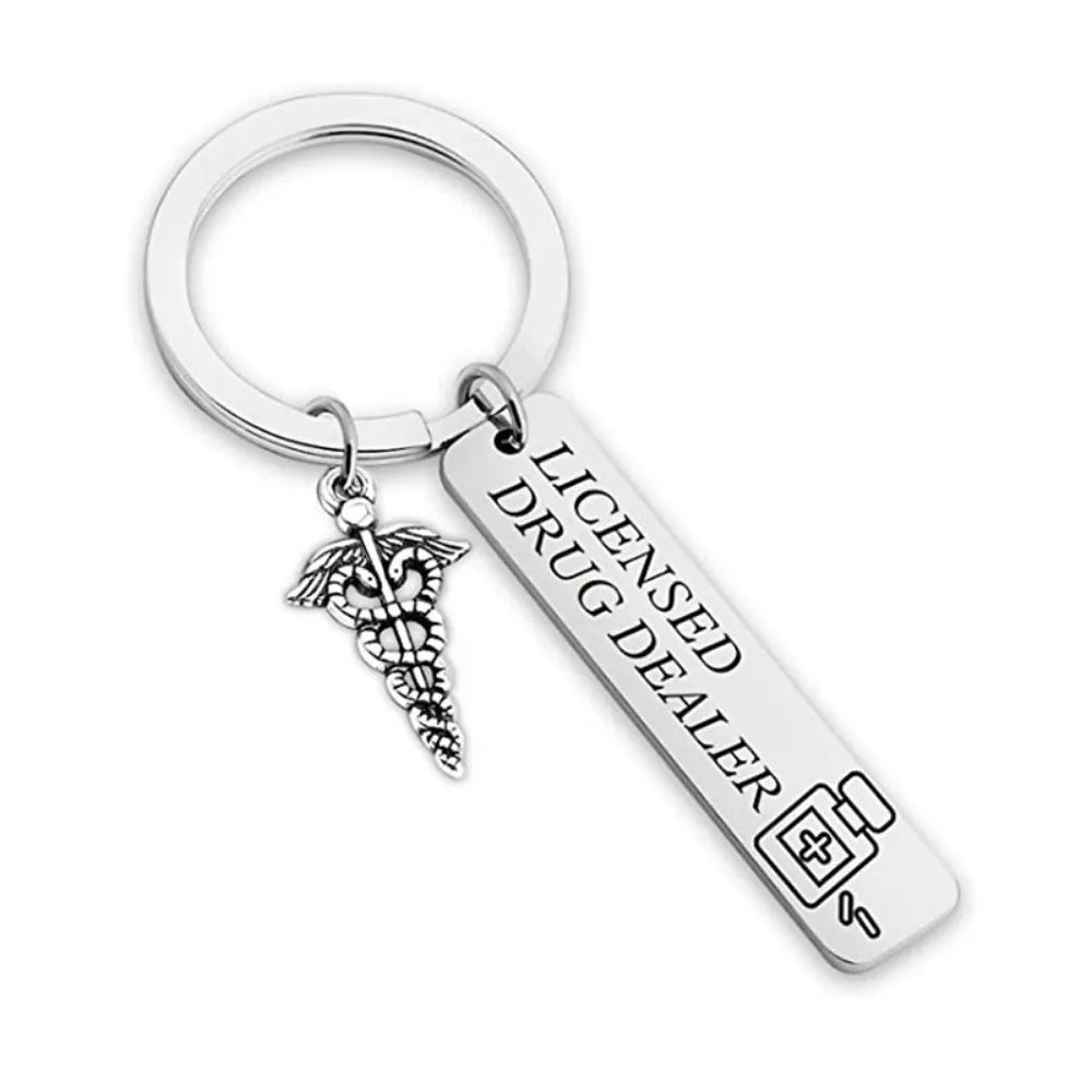 New Pharmacist Gift Funny Keychain Pharmacy Student Gift Pharmacy School Graduation Gift Simple Creative Street Niche Keyring