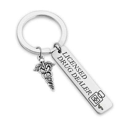 New Pharmacist Gift Funny Keychain Pharmacy Student Gift Pharmacy School Graduation Gift Simple Creative Street Niche Keyring
