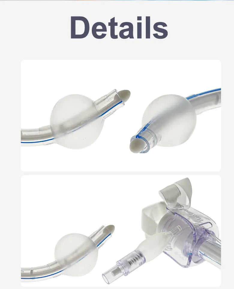 BamuCare 3PCS/5PCS Tracheostomy Tube Medical Grade PVC EO Sterilized Disposable Standard Tracheostomy Tube with Cuff