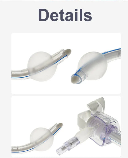 BamuCare 3PCS/5PCS Tracheostomy Tube Medical Grade PVC EO Sterilized Disposable Standard Tracheostomy Tube with Cuff
