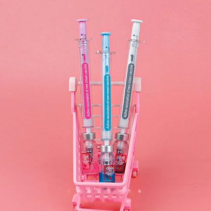 Random 1 Syringe Pens Creative-Fun Pen Novelty Medical Ballpoint Pens Gift for Nurses,Nurse Doctor Pretend Play Party Supplies