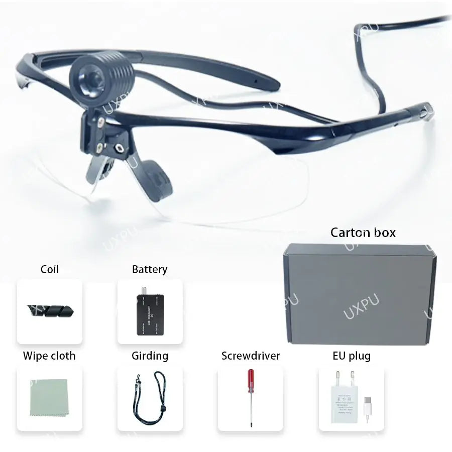 Dental Surgery Head Mounted Headlights, Glasses Style Medical Equipment, Oral Medical Lighting