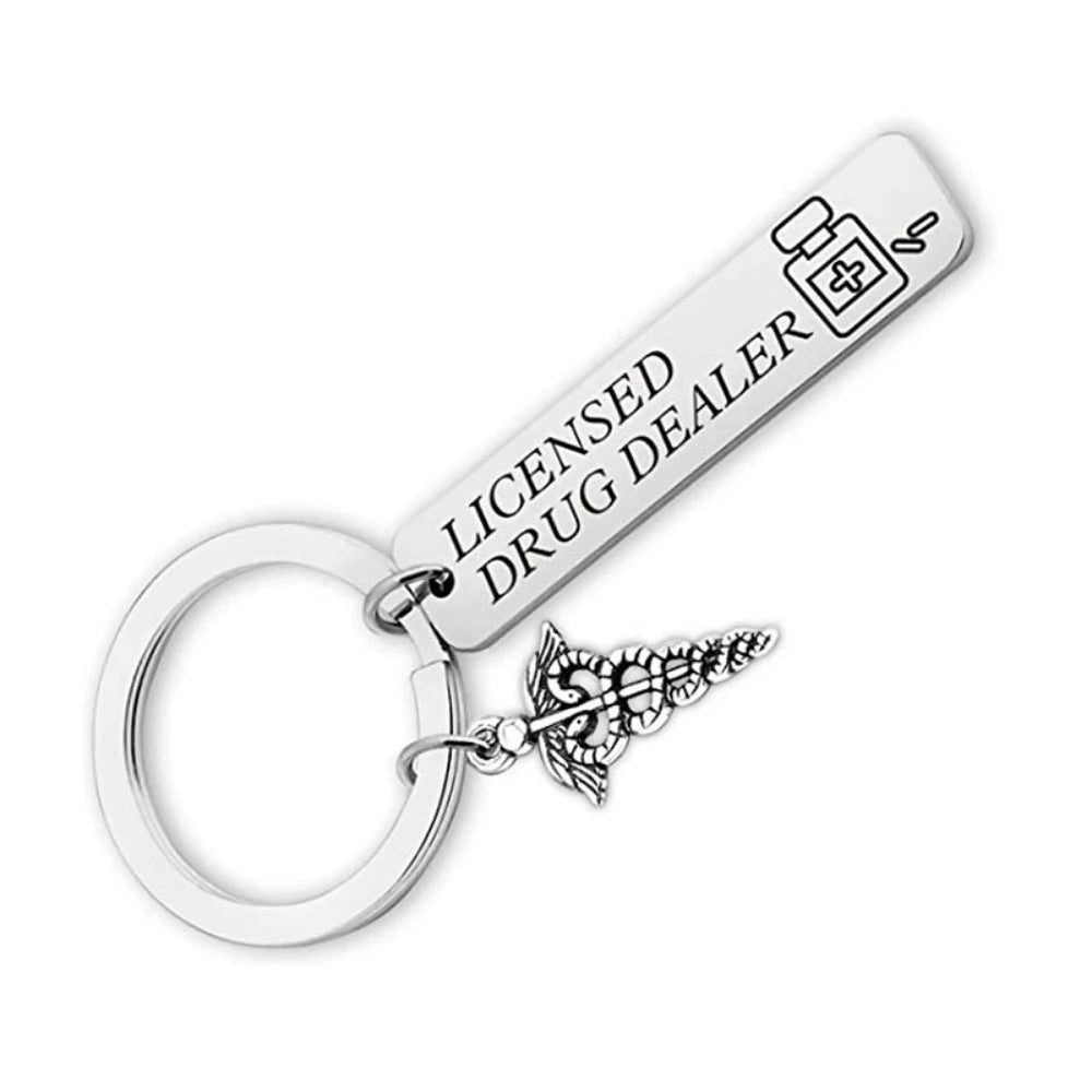 New Pharmacist Gift Funny Keychain Pharmacy Student Gift Pharmacy School Graduation Gift Simple Creative Street Niche Keyring