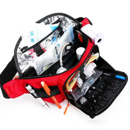 Empty Rescue Fanny Pack First Aid Kit Camping Trip Medical Storage Medical Organizer Outdoor Emergency Survival Medical Bag