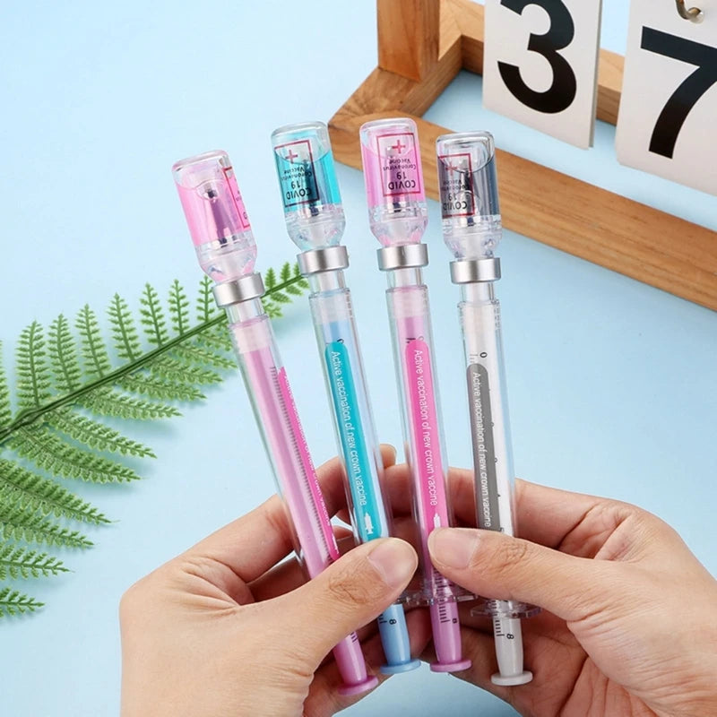 Random 1 Syringe Pens Creative-Fun Pen Novelty Medical Ballpoint Pens Gift for Nurses,Nurse Doctor Pretend Play Party Supplies