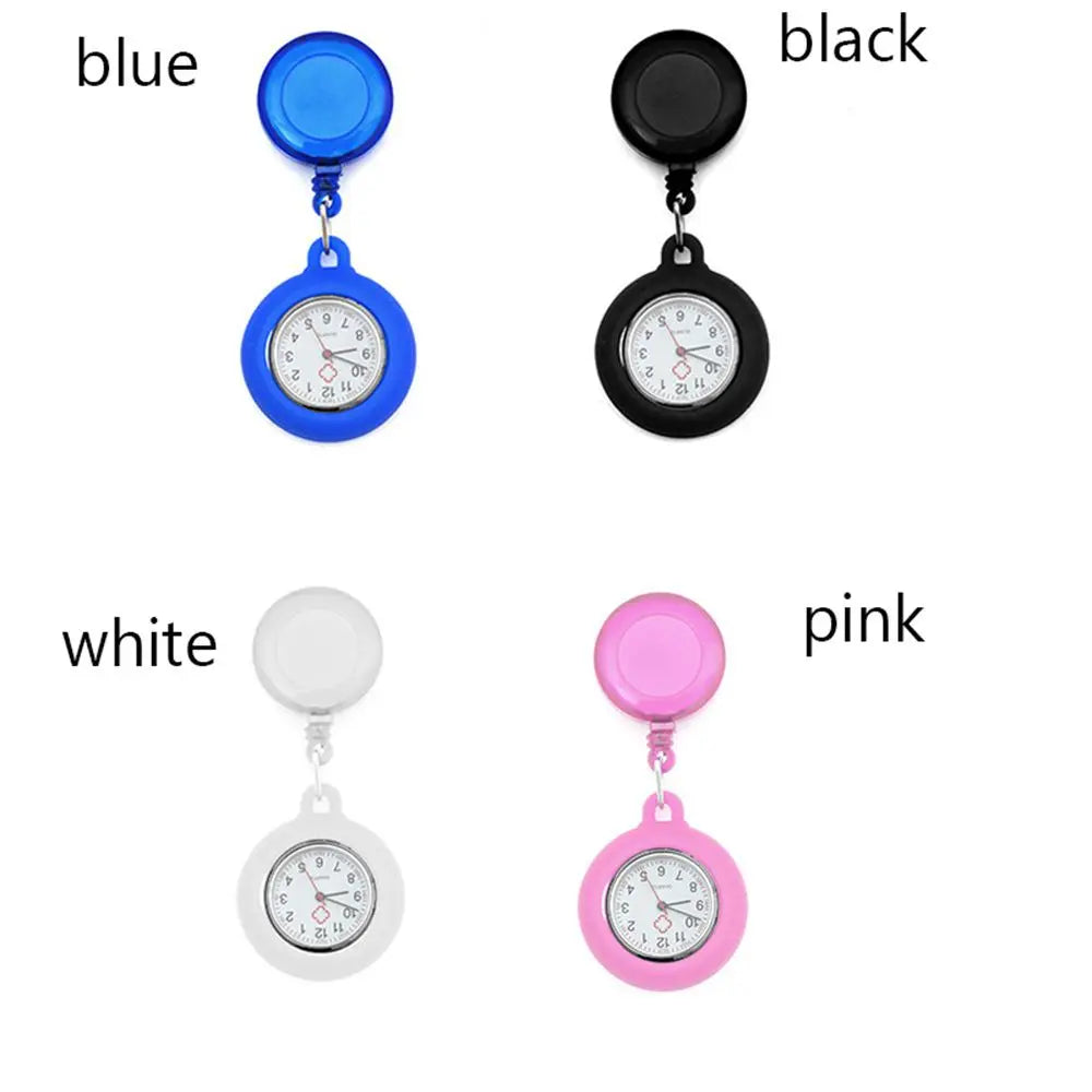 Gift Doctor/Nurse Clip-on Quartz Clock Pocket Watch Doctor  Hanging Fob Watch Retractable Nurse Watch