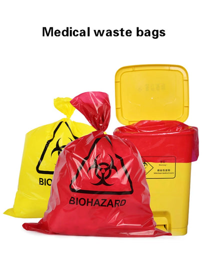 Medical Waste Bags Medical Waste Disposal Bag High Temperature Resistant PP Material Hospital Clinic Medical Supplies Collection