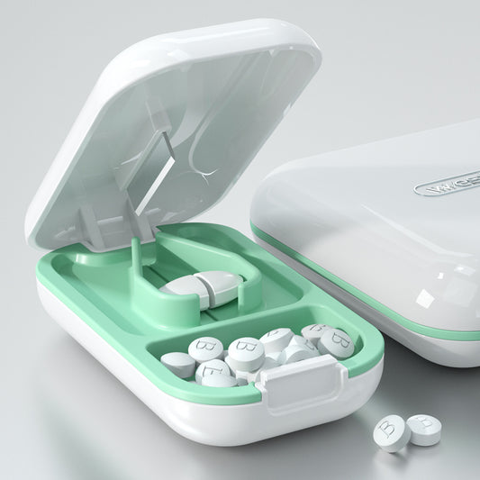 Mini Tablettenteiler mit Aufbewahrungsfach